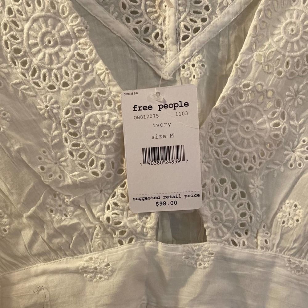 NWT Free People Truly Yours Top Ivory Medium - Picture 3 of 6